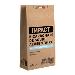 Bicarbonate de soude alimentaire en poudre IMPACT, écodétergent, 500g