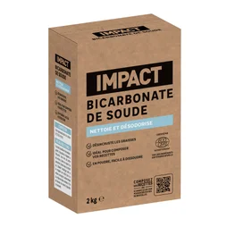 Bicarbonate de soude en poudre IMPACT, écodétergent, 2Kg