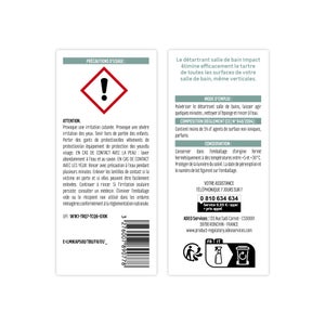 Détartrant salle de bains IMPACT spray 500 ml
