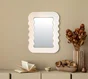 Miroir rectangulaire mdf blanc Ondule, l.29 x H.40 cm