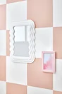 Miroir rectangulaire mdf blanc Ondule, l.29 x H.40 cm