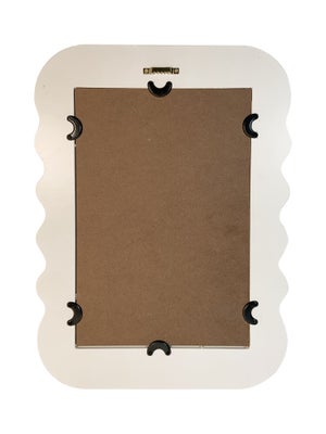 Miroir rectangulaire mdf blanc Ondule, l.29 x H.40 cm