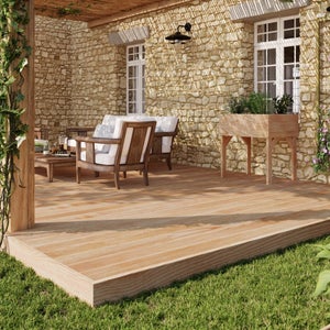 Lame de terrasse Mélèze Freya CERLAND, L.240.0 x l.14.5 cm x Ep.27.0 mm