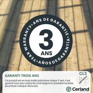 Lame de terrasse pin CERLAND, vert, L.240 x l.12 cm x Ep.27 mm