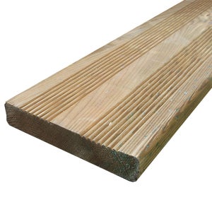 Lame de terrasse pin CERLAND, vert, L.240 x l.12 cm x Ep.27 mm