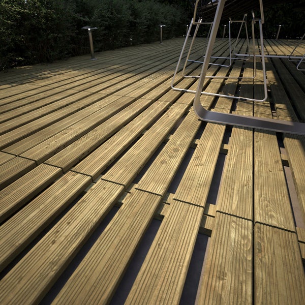 Dalle bois Pila CERLAND, vert, L.50 x l.50 cm x Ep.30 mm