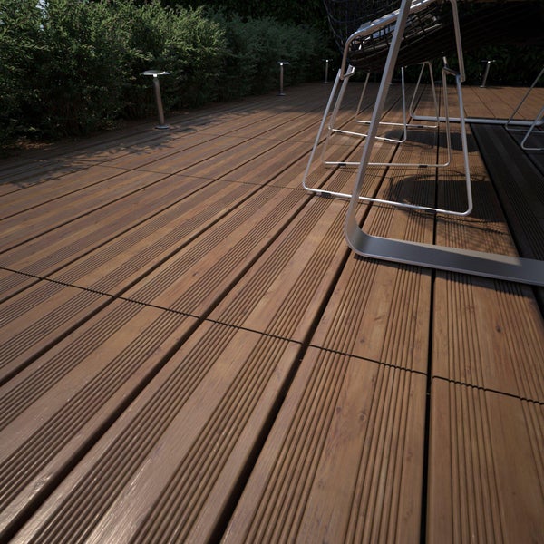 Dalle bois Liza CERLAND, marron, L.50 x l.50 cm x Ep.30 mm