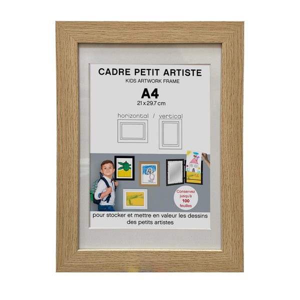 Cadre doodle 21x29cm chene ariane
