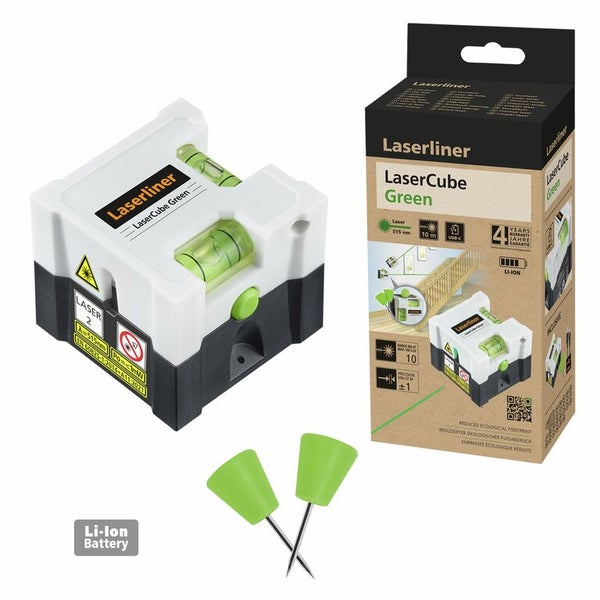 Niveau laser à ligne et bulle vert LASERLINER Laser Cube Green