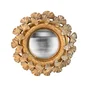 Miroir rond résine doré Ginkgo diam.18 cm