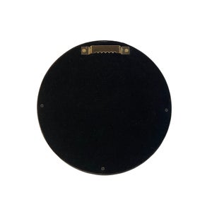 Miroir rond résine noir Perles diam.18 cm