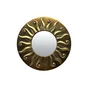 Miroir rond résine doré Soleil diam.17.5 cm