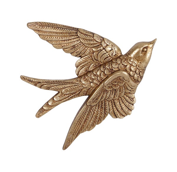 Objet décoratif résine l.18.5 x H.18.5 cm, Ex-voto oiseau