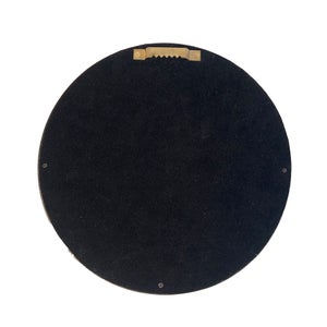 Miroir rond résine noir Perles diam.24 cm