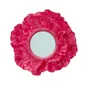 Miroir rond résine rose Fleur diam.17 cm