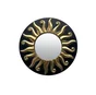 Miroir rond résine noir Soleil diam.17.5 cm