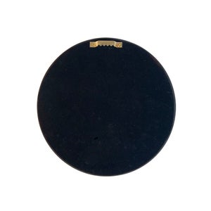 Miroir rond résine noir Soleil diam.17.5 cm