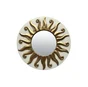 Miroir rond résine blanc Soleil diam.17.5 cm