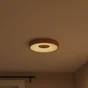 Plafonnier Piazo led diam. 38 cm variation de blanc bois INSPIRE