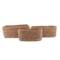 Lot de 3 Panier marron l.19 x P.26 x H.11 cm