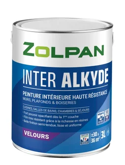 Peinture mur, plafond, boiserie velours ZOLPAN Inter alkyde 3L