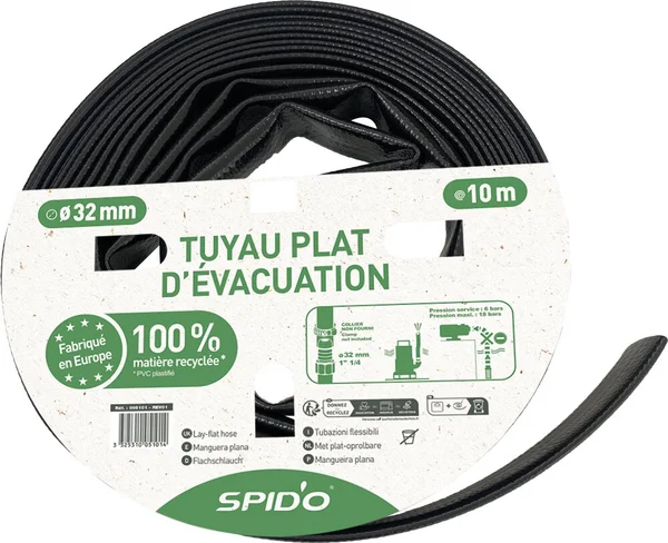 Tuyau d'évacuation nu L.10 m Diam.32 mm