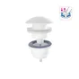 Bonde chrome ronde ceramique blanc