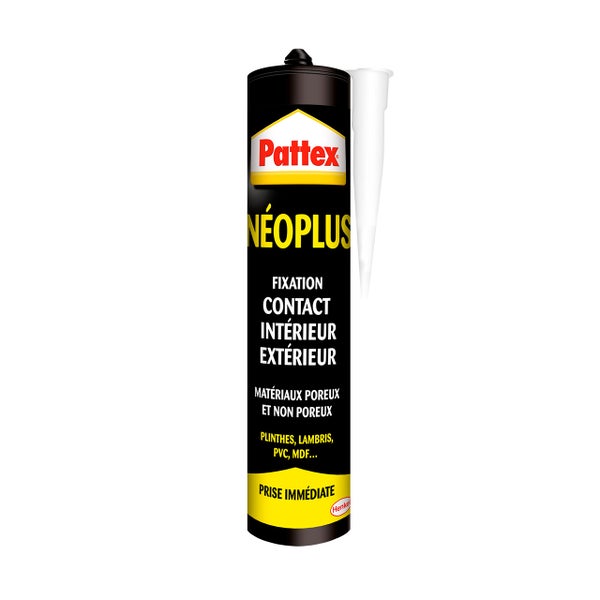 Colle fixation contact neoprene int/ext pattex neoplus cartouche 390ml