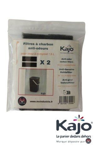 Lot de 2 filtres charbon pour seau à compost 7,5 litres