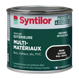 Peinture exterieure bois, aluminium, pvc . SYNTILOR noir satine 125ml