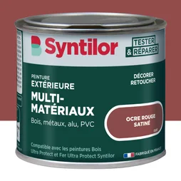 Peinture exterieure bois, aluminium, pvc . SYNTILOR ocre rouge satine 125ml