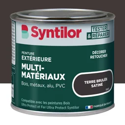 Peinture exterieure bois, aluminium, pvc . SYNTILOR terre brulee satine 125ml