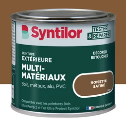 Peinture exterieure bois, aluminium, pvc . SYNTILOR noisette satine 125ml