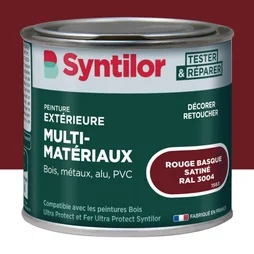 Peinture exterieure bois, aluminium, pvc . SYNTILOR rouge basque satine 125ml
