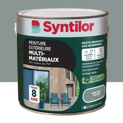 Peinture exterieure bois, aluminium, pvc . SYNTILOR gris vert satine 2l