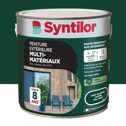 Peinture exterieure bois, aluminium, pvc . SYNTILOR vert basque satine 2l