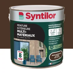Peinture exterieure bois, aluminium, pvc . SYNTILOR brun normand satine 2l