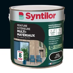 Peinture exterieure bois, aluminium, pvc . SYNTILOR noir satine 2l