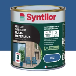 Peinture exterieure bois, aluminium, pvc . SYNTILOR indigo satine 0.5l