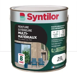 Peinture exterieure bois, aluminium, pvc . SYNTILOR blanc satine 2l
