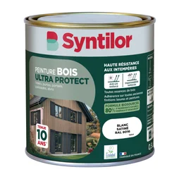 Peinture extérieure bois Ultra protect SYNTILOR blanc satine 0.5L