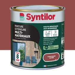 Peinture exterieure bois, aluminium, pvc . SYNTILOR ocre rouge satine 0.5l