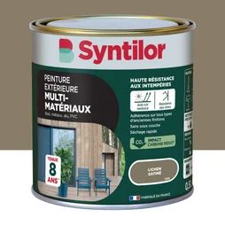 Peinture exterieure bois, aluminium, pvc . SYNTILOR lichen satine 0.5l