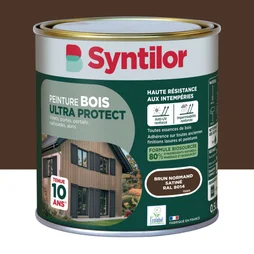 Peinture exterieure bois Ultra protect SYNTILOR brun normand satine  0.5l