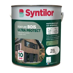 Peinture exterieure bois Ultra protect SYNTILOR blanc satine  5l