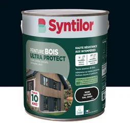 Peinture exterieure bois Ultra protect SYNTILOR noir satine  2.5l