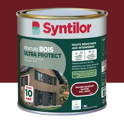 Peinture exterieure bois Ultra protect SYNTILOR rouge basque satine  0.5l