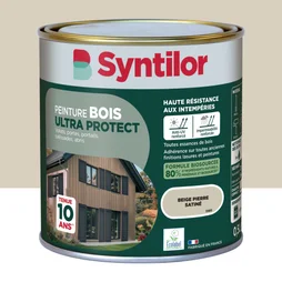 Peinture exterieure bois Ultra protect SYNTILOR beige pierre satine  0.5l