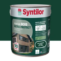 Peinture exterieure bois Ultra protect SYNTILOR vert basque satine  2.5l