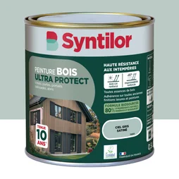 Peinture exterieure bois Ultra protect SYNTILOR ciel gris satine  0.5l